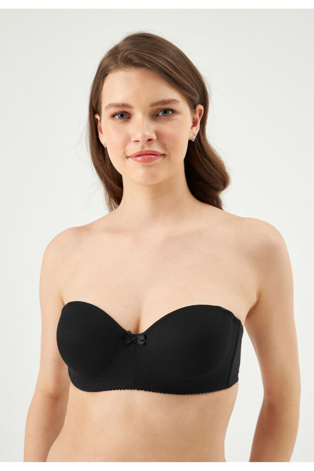 Eros 140 Camellia Straplez Boş Cup Sütyen 80C - Siyah