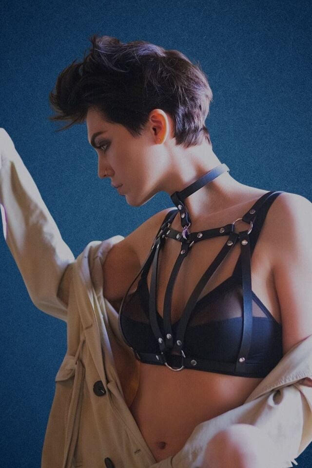 Deri Aksesuarlı Harness Fantazi Aksesuar