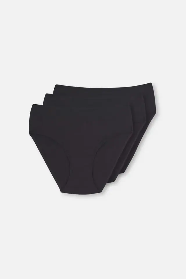 Dagi 5104KC Yüksek Bel Slip 3'lü Siyah - 46