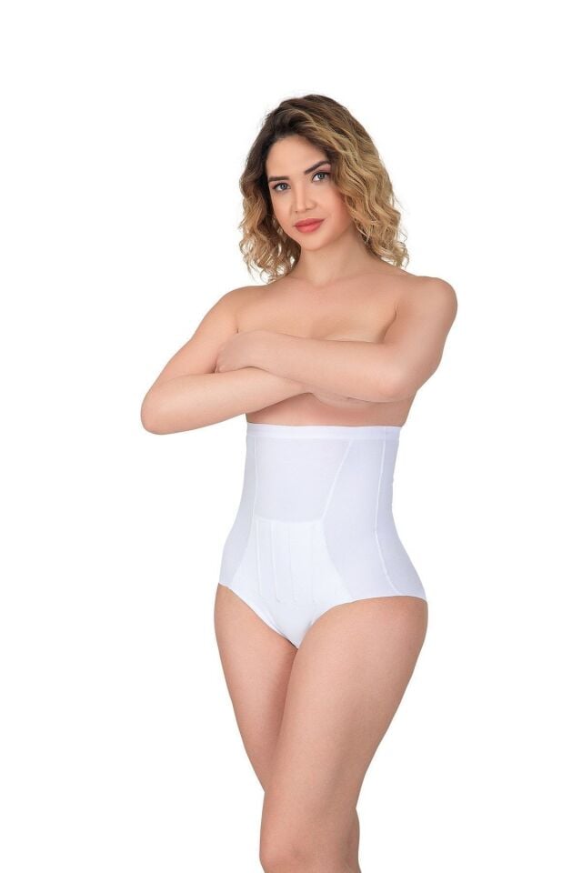 Emay 2931 Karın Balen Destekli Slip Lazer Korse XL - Siyah