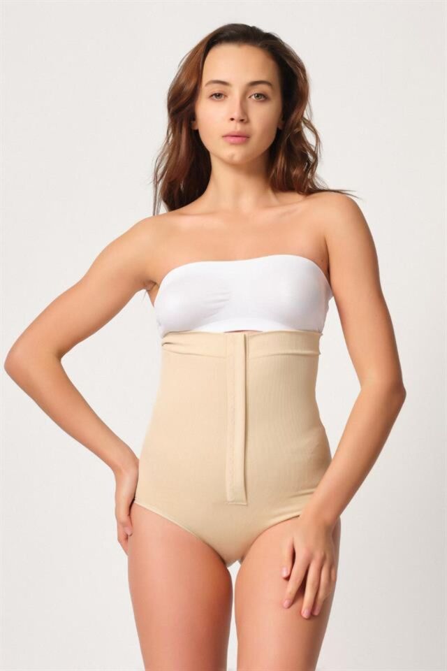 Emay 2088 Önden Agraflı Slip Korse S - Ten