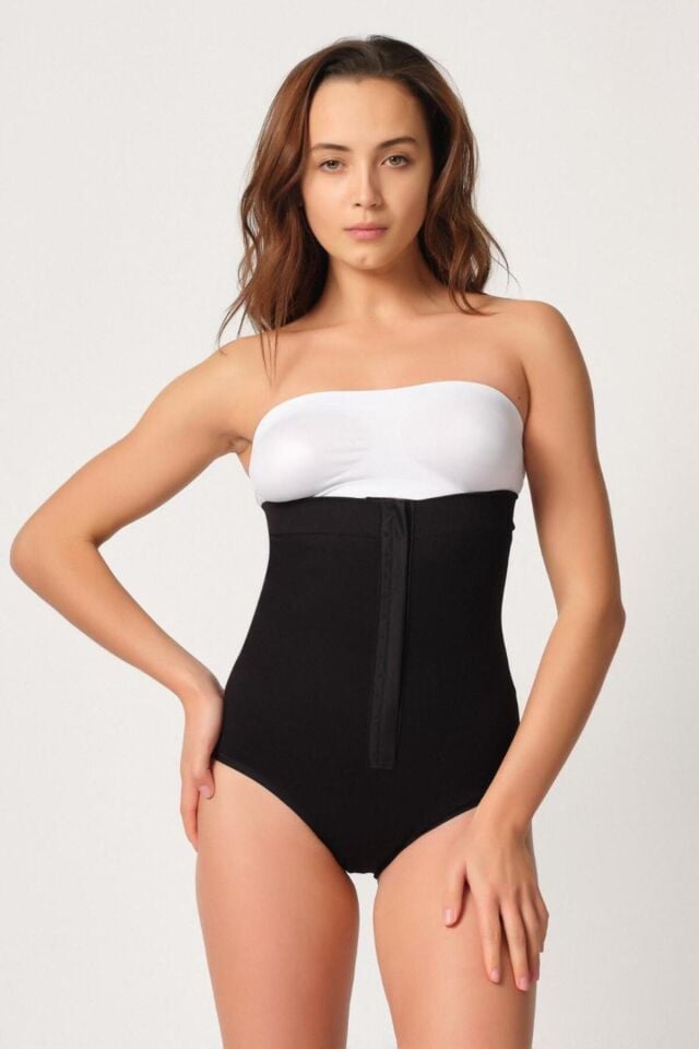 Emay 2088 Önden Agraflı Slip Korse 3XL - Siyah