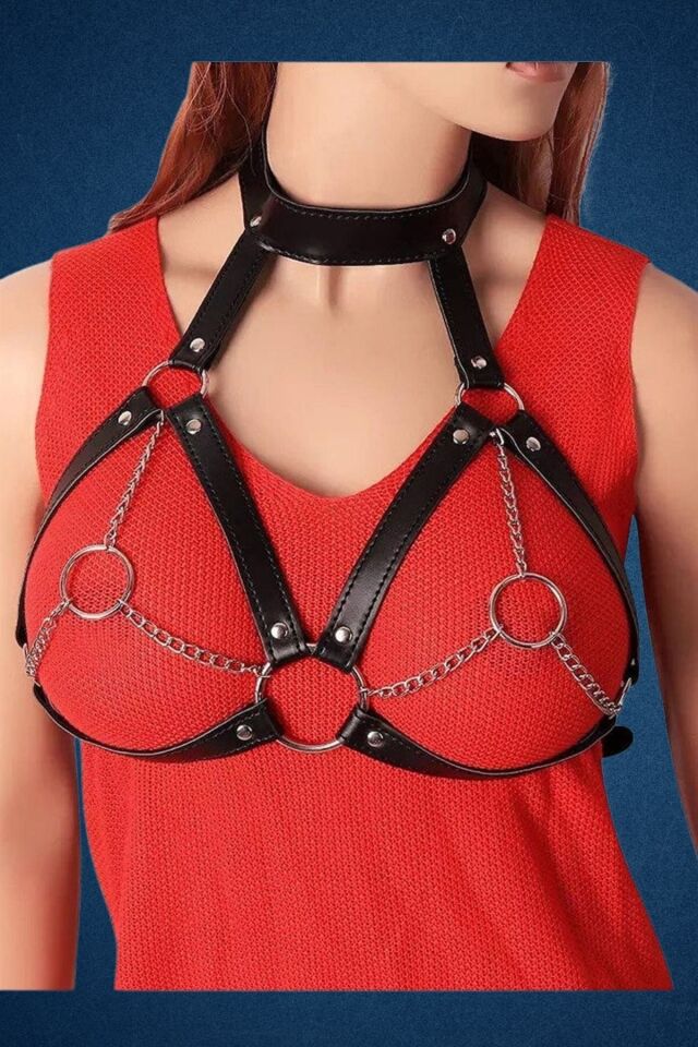 Harness Fantazi Deri Vücut Aksesuar 2