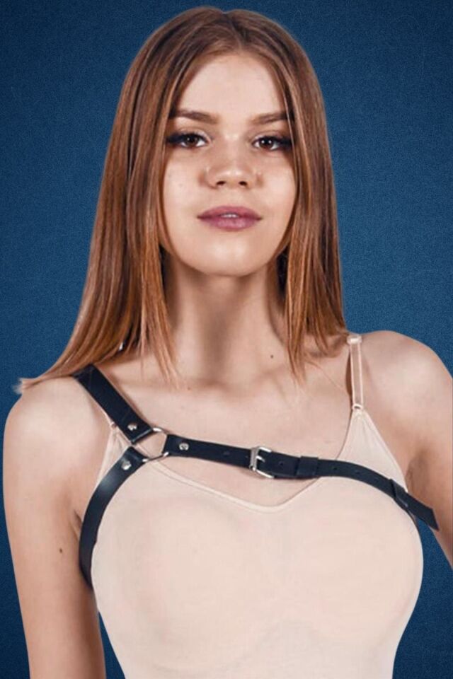 Koldan Halka Detaylı Deri Harness Aksesuar