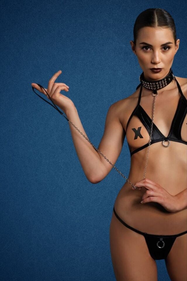 Tasmalı Fantazi Harness Deri Aksesuar