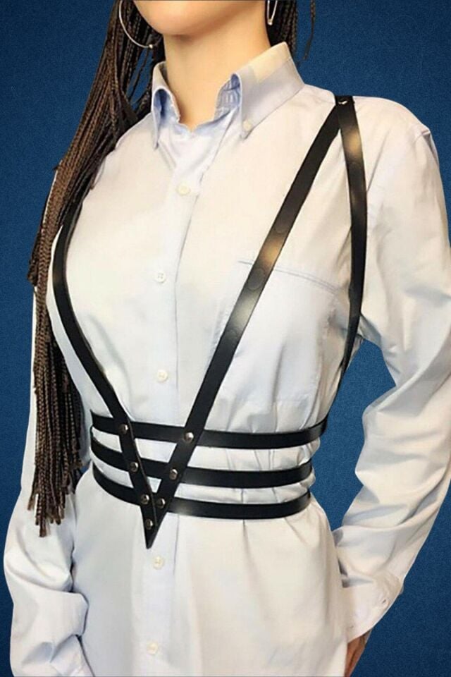 Harness Fantazi Deri Vücut Aksesuar