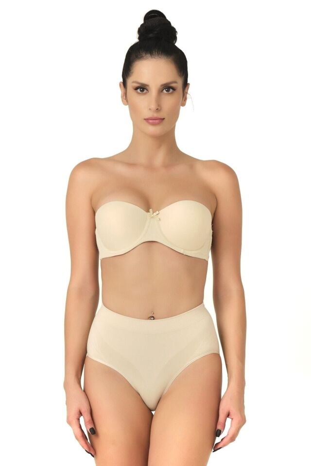 Emay 7025 İnce Düşük Bel Slip Korse L - Ten