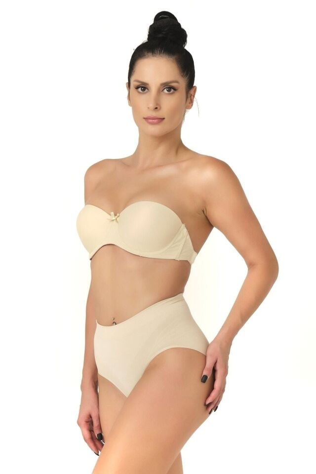 Emay 7025 İnce Düşük Bel Slip Korse L - Ten