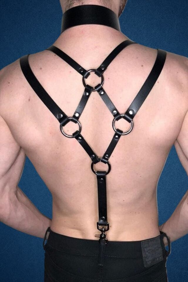 Deri Pantolon Askısı Harness Deri
