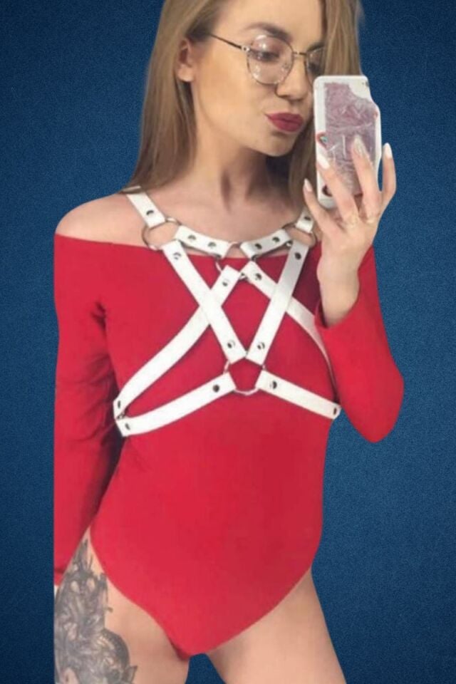 Deri Büstiyer Fantazi Harness