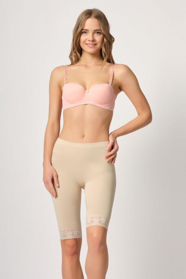 Emay 3004 Soft Uzun Paça Dantel Boxer XL - Ten