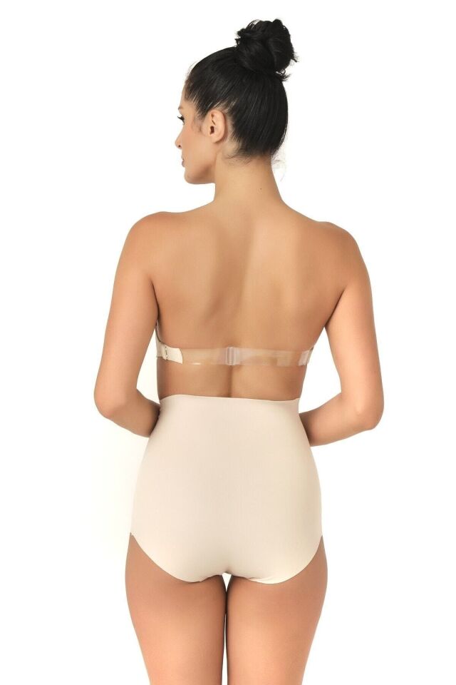 Emay 2708 Lazer Yüksek Bel Kesim Slip Korse M - Ten