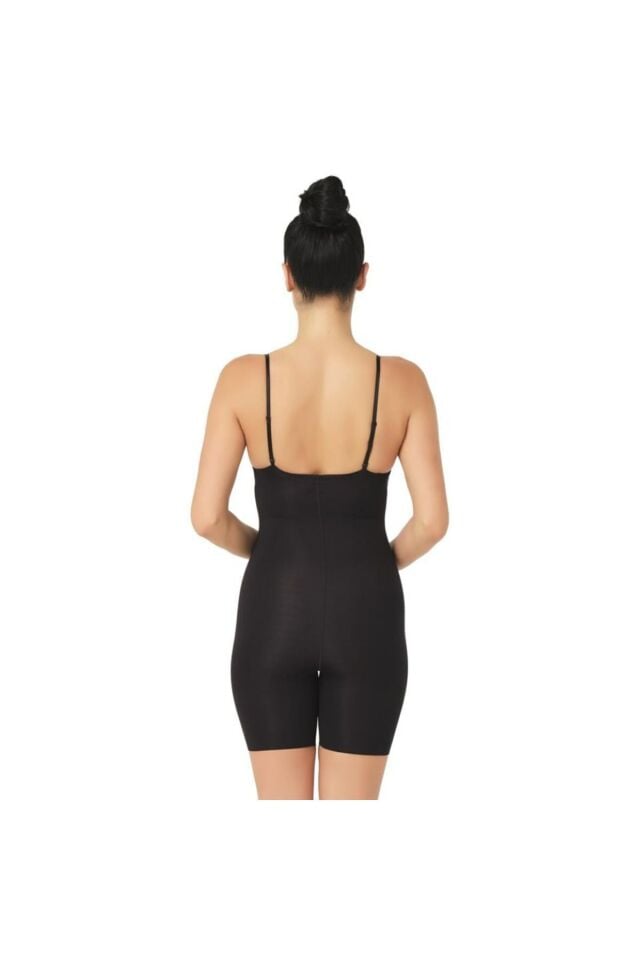 Emay 2758 Lazer Kesim Göğsü Açık Boxer Korse XL - Siyah