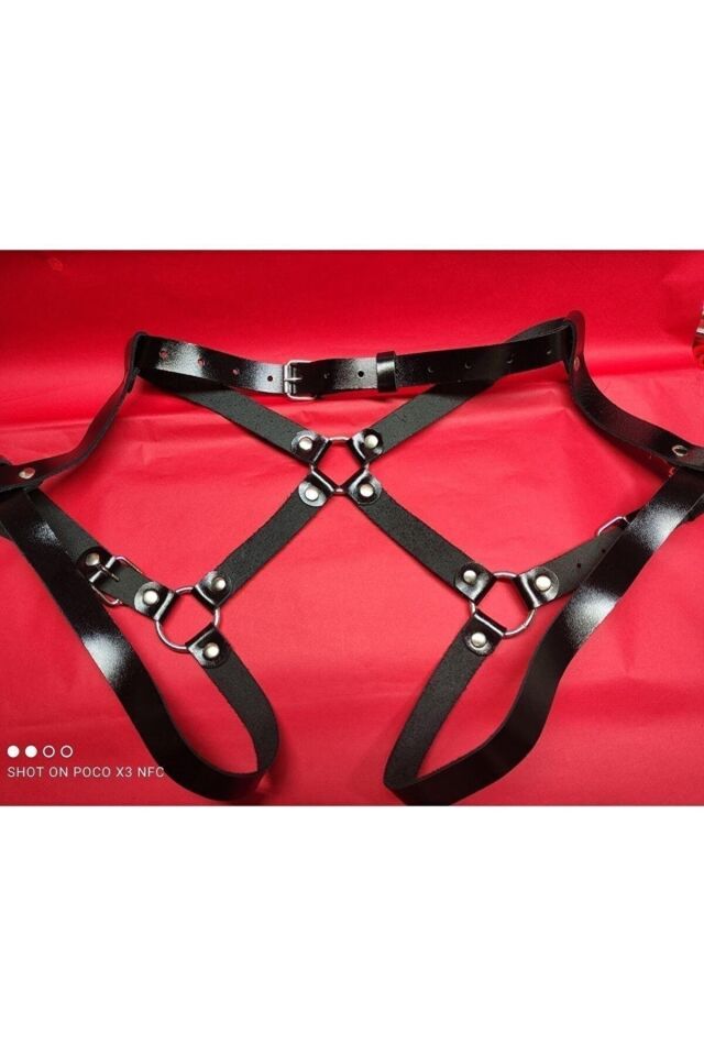 Fantazi Deri Harness Aksesuar 2XL - Siyah