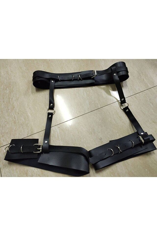 Fantezi Deri Harness 2 S - Siyah