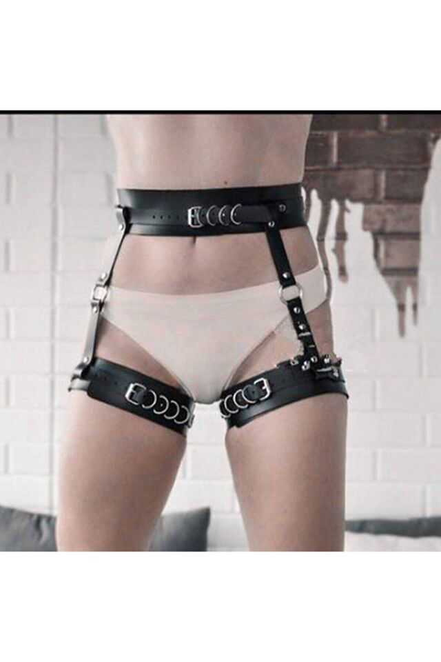 Fantezi Deri Harness 2 L - Siyah