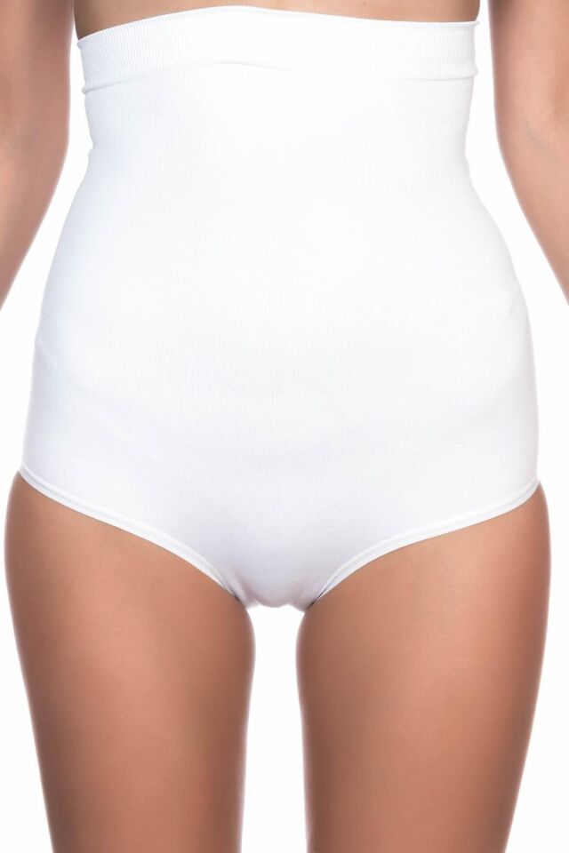Emay 2008 Yüksek Bel Slip Korse S - Beyaz