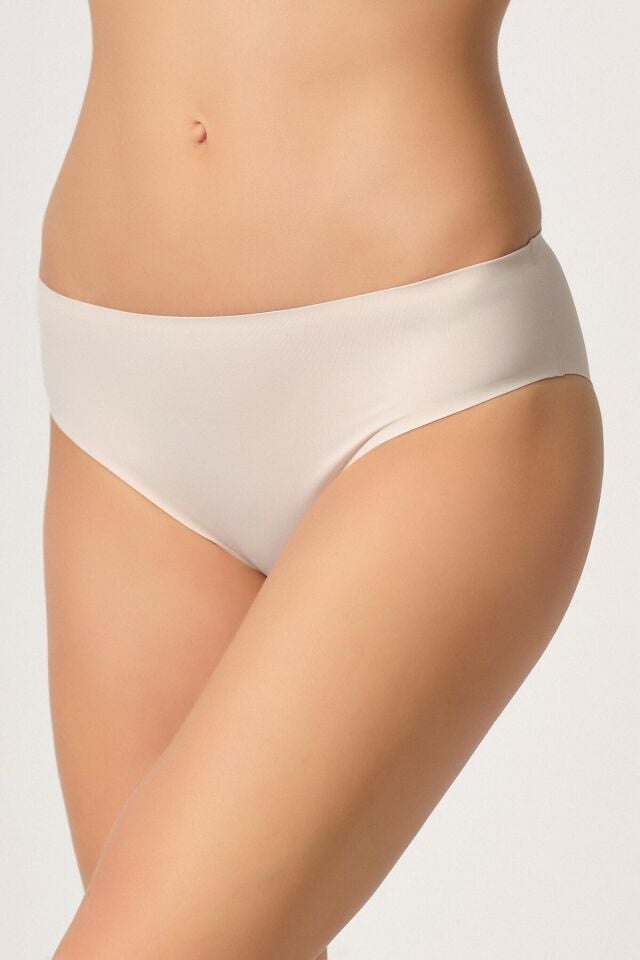 Emay 2802 Yapıştırma Lazer Kesim String Külot S - Vizon