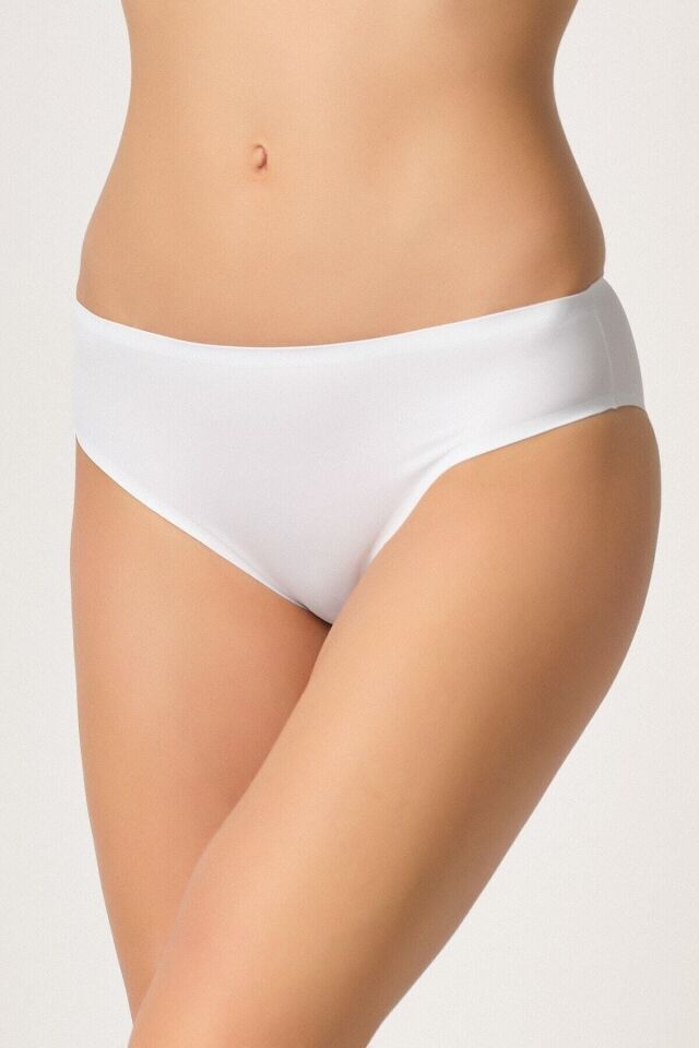 Emay 2802 Yapıştırma Lazer Kesim String Külot S - Beyaz