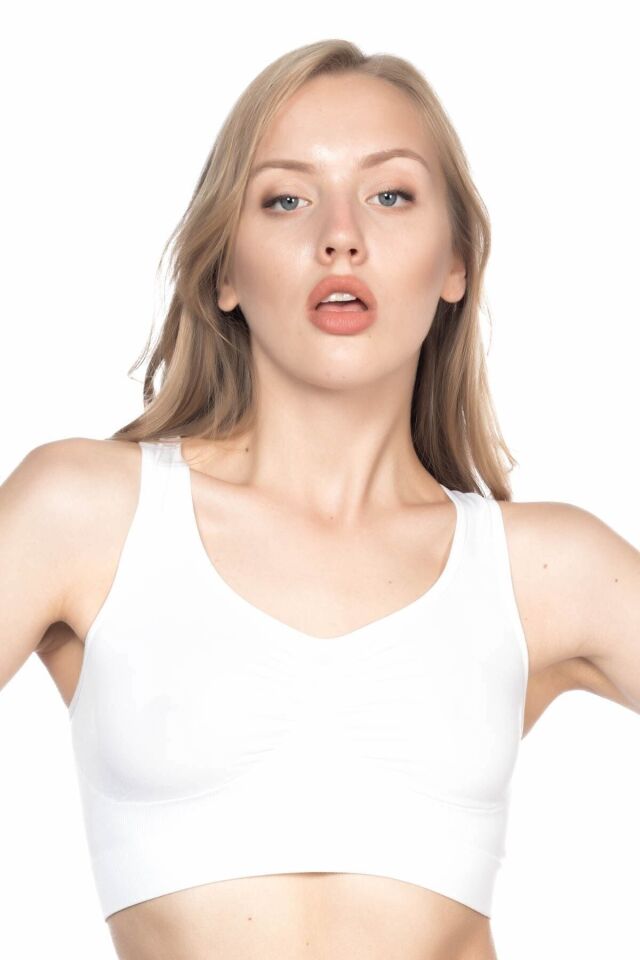 Emay 4001 Soft Sporcu Büstiyer XXL - Beyaz