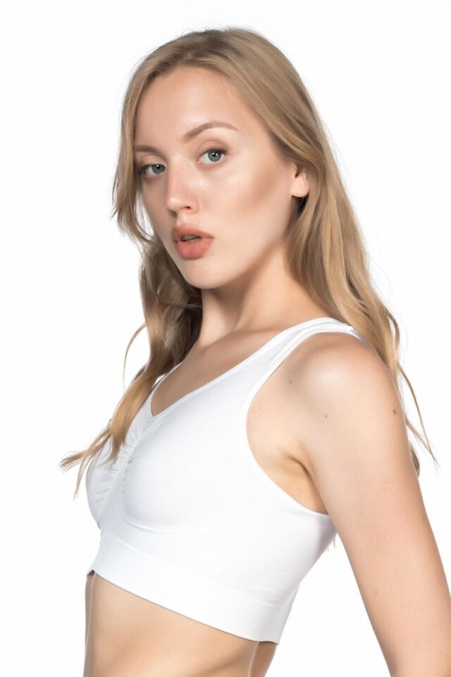 Emay 4001 Soft Sporcu Büstiyer XXL - Beyaz