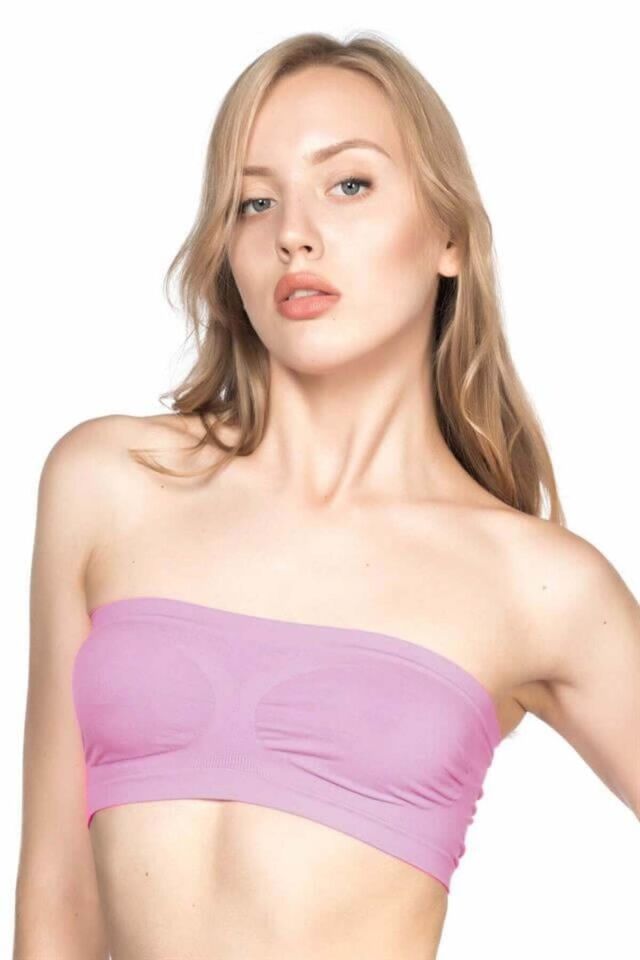 Emay 4002 Soft Straplez Büstiyer S - Fuşya