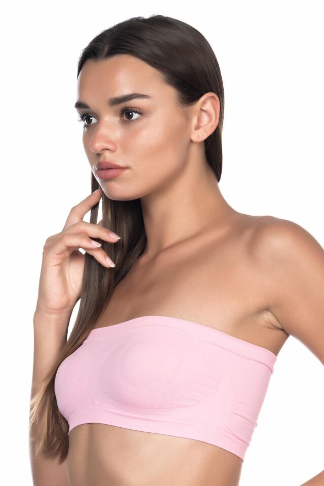 Emay 4002 Soft Straplez Büstiyer L - Pembe