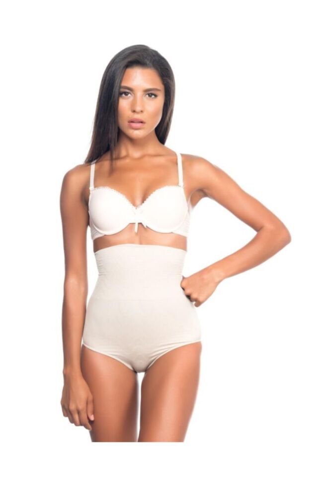 Emay 2813 Yüksek Bel Slip Lazer Korse S - Ten