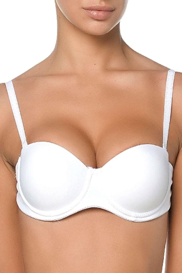 Orkide 2850 Sırtı Şeffaf Straplez Sütyen 75B - Ten