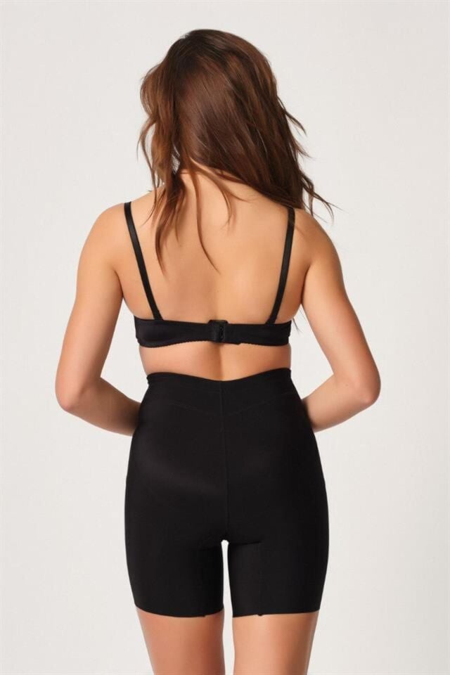 Emay 2816 Yüksek Bel Boxer Lazer Korse 3XL - Siyah