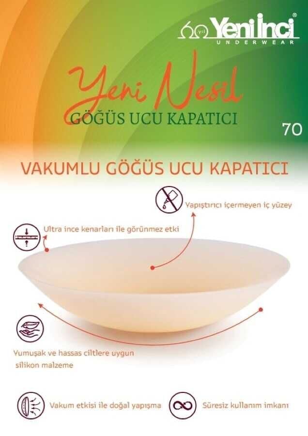 Yeni İnci 70 Vakumlu Göğüs Ucu Kapatıcı