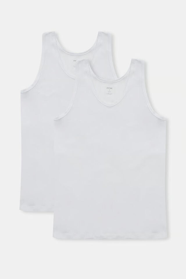 Eros 001 Compact Erkek Atlet 2'li 3XL - Beyaz