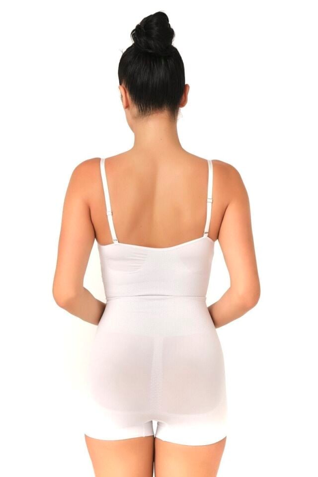 Emay 2023 Göğsü Açık Body Korse XL - Beyaz
