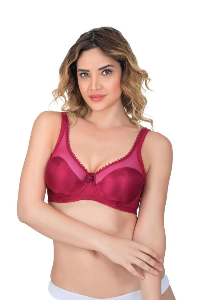 Emay 169B Basic Balenli Toparlayıcı Sütyen 85B - Bordo