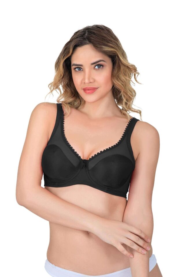 Emay 169B Basic Balenli Toparlayıcı Sütyen 80B - Siyah