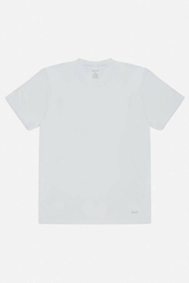 Kom James Bisiklet Yaka 2 li Tshirt 2XL - Beyaz