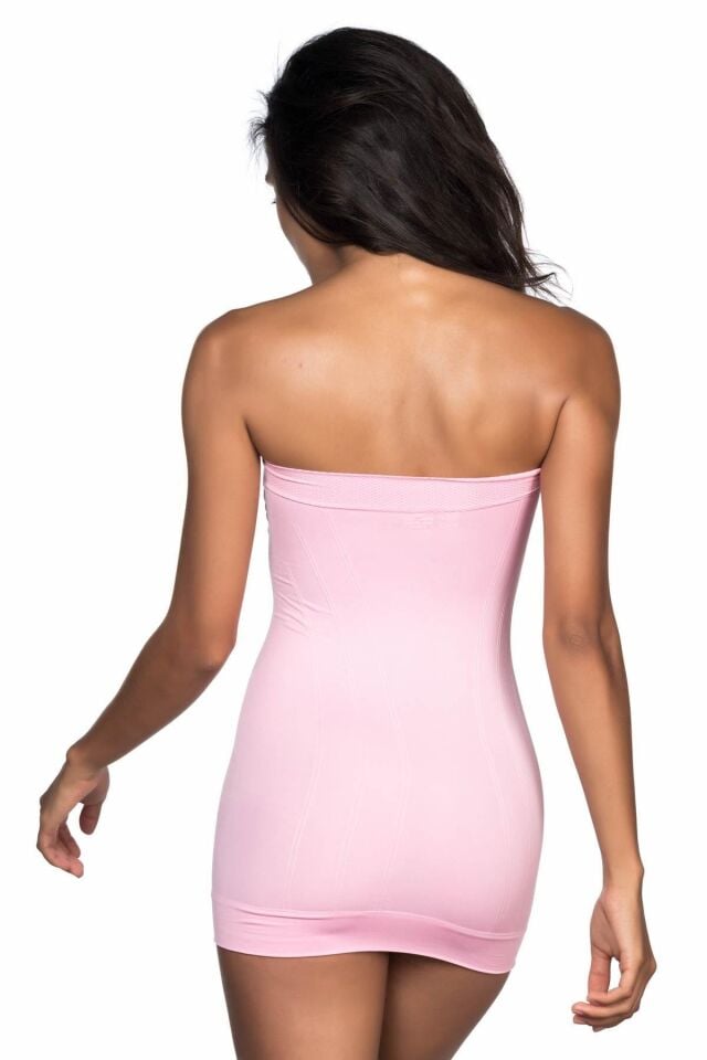 Emay 5005 Soft Desenli Straplez Atlet S - Pembe