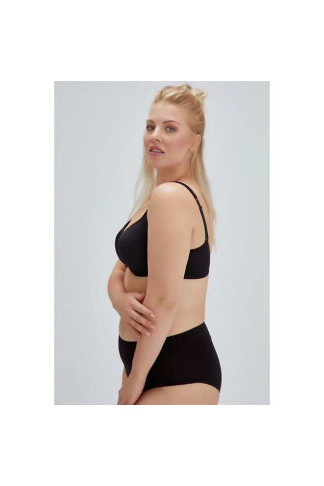 Eros 100 Lily Toparlayıcı Kulaklı Boş Cup Sütyen 80C - Siyah