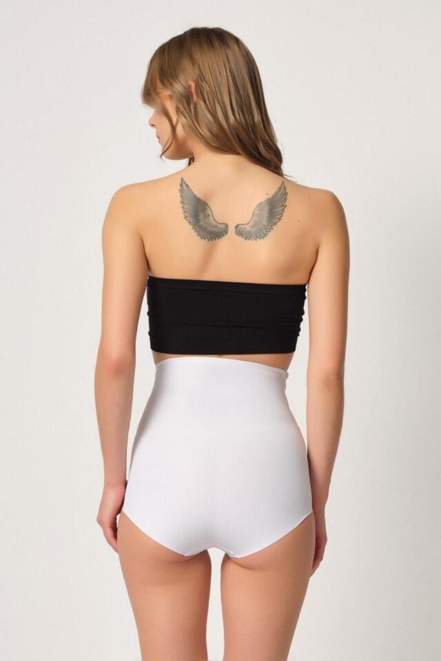 Emay 2842 Lazer Dantelli Slip Korse XXL - Beyaz