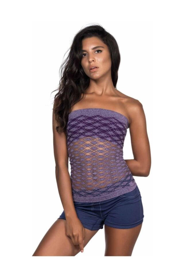 Emay 5034 Fantazi Büstiyer Atlet Korse S - Mor