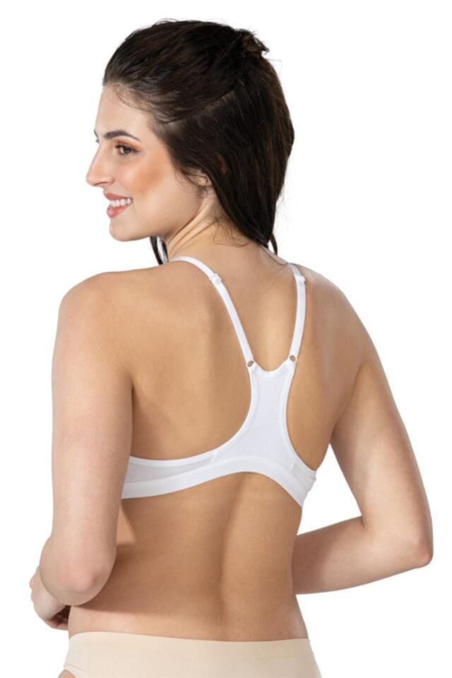 Emay 1416 Modal Cotton Önden Açmalı Sporcu Sütyen 95B - Beyaz