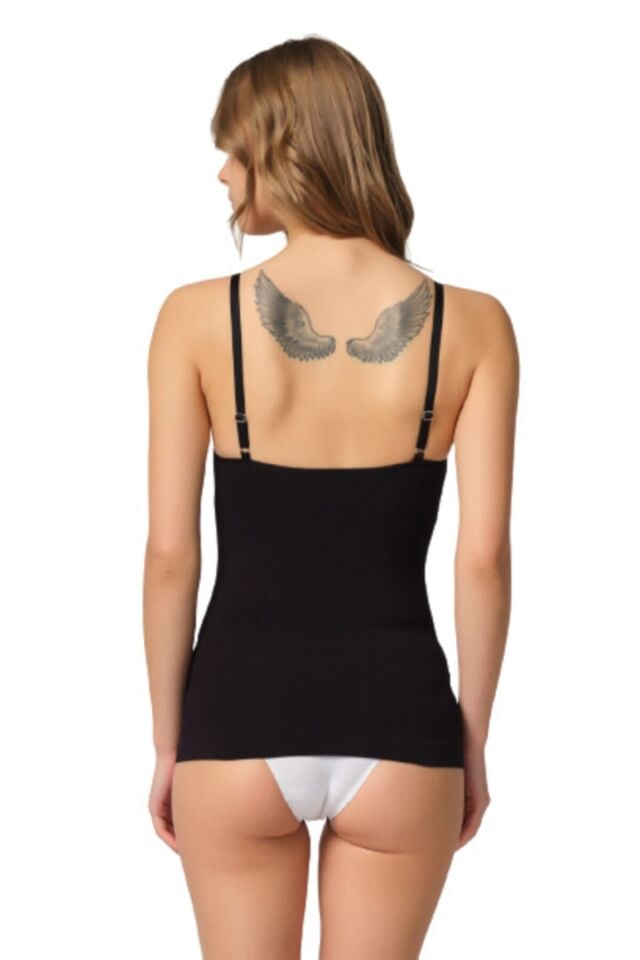 Emay 5038 İp Askılı Fantazi Atlet Korse XL - Siyah